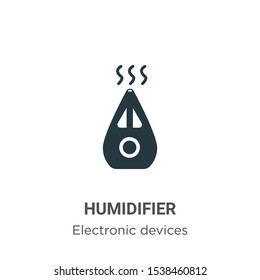 Humidifier vector icon on white background. Flat vector humidifier icon symbol sign from modern electronic devices collection for mobile concept and web apps design.