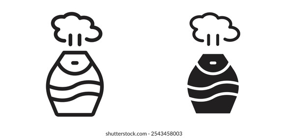 Icono de Vector humidificador en negro.