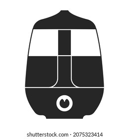 Luftfeuchter, Vektorsymbol.Schwarzes Vektorsymbol einzeln auf weißem Hintergrund.