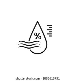 Humidity in air percentage icon