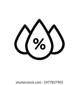 Icono de control de humedad ideal para el Clima y el monitoreo ambiental