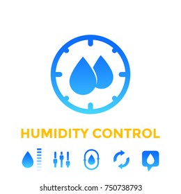 humidity control icons set