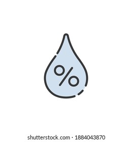 Humidity. Filled color icon. Weather vector illustration