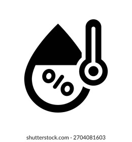 humidity glyph icon illustration vector graphic. Simple element illustration vector graphic, suitable for app, websites, and presentations isolated on white background