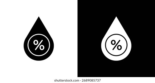 Humidity icon. The black silhouette vector
