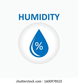 Humidity Icon. Climate or Weather Element Illustration As A Simple Vector, Trendy Sign & Symbol for Design and Websites, Presentation or Apps Elements. 