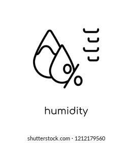 Humidity icon from collection., editable outline stroke vector illustration