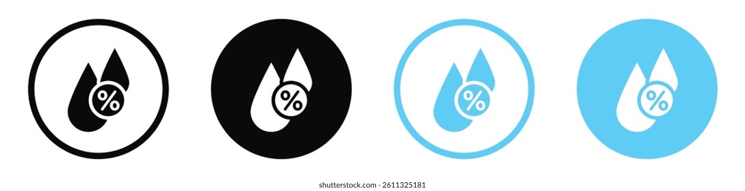 Humidity icon collection. vector illustration set