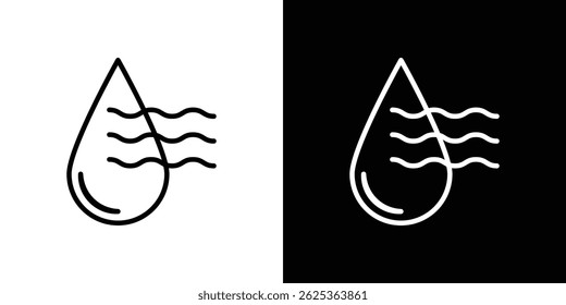 Icono de humedad concepto de trazo sobre fondo blanco