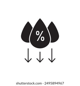 Diseño del icono de la humedad, aislado en el fondo blanco, Ilustración vectorial