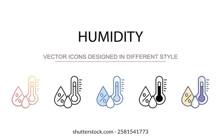 Humidity icon design with white background stock illustration