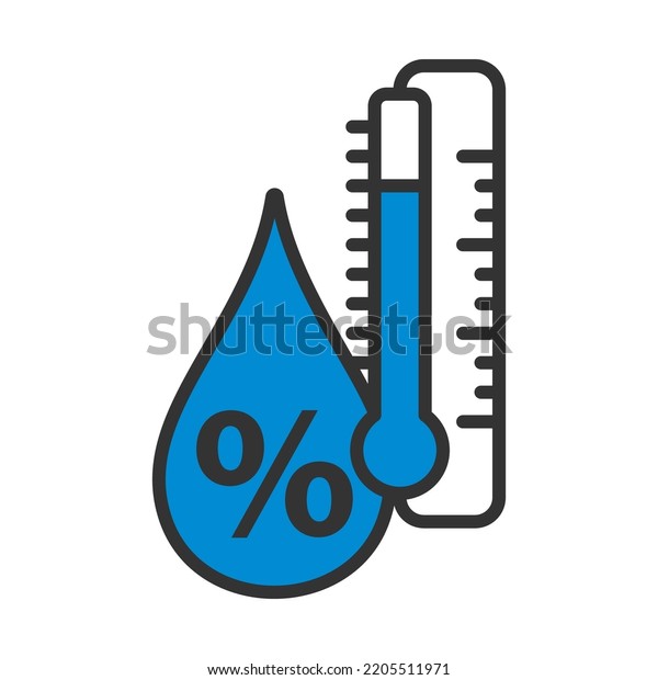 Humidity Icon Editable Bold Outline Color Stock Vector (Royalty Free ...