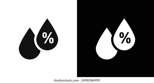 Humidity icon flat line symbol set.