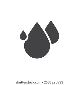 Humidity icon Flat simple outline set
