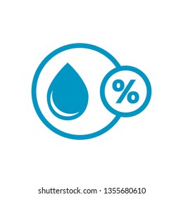 Humidity icon in flat style. Climate vector illustration on white isolated background. Temperature forecast business concept.