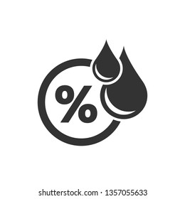 Humidity icon in flat style. Climate vector illustration on white isolated background. Temperature forecast business concept.