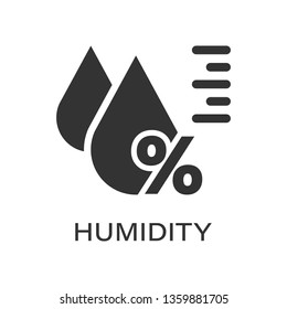 Humidity icon in flat style. Climate vector illustration on white isolated background. Temperature forecast business concept.