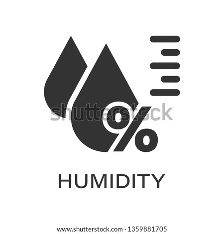 Humidity icon in flat style. Climate vector illustration on white isolated background. Temperature forecast business concept.