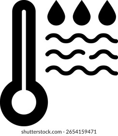 Humidity Icon Glyph Vector Illustration
