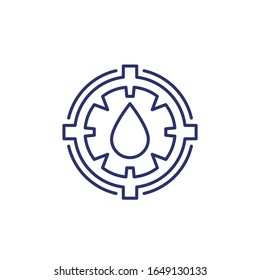 humidity icon, line vector with water drop