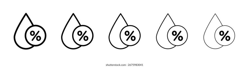 Icono de humedad para el concepto móvil y el Diseño web.