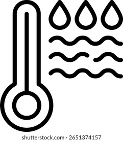 Humidity Icon Outline Vector Illustration