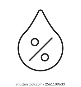 Humidity icon Outline vector line symbol