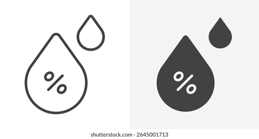 Humidity icon Outline vector sign