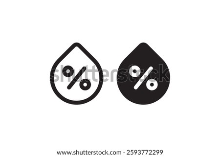 Humidity Icon Representing Moisture and Air Quality Vector