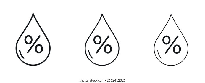 Humidity icon simple line design - Simple Vector Illustration