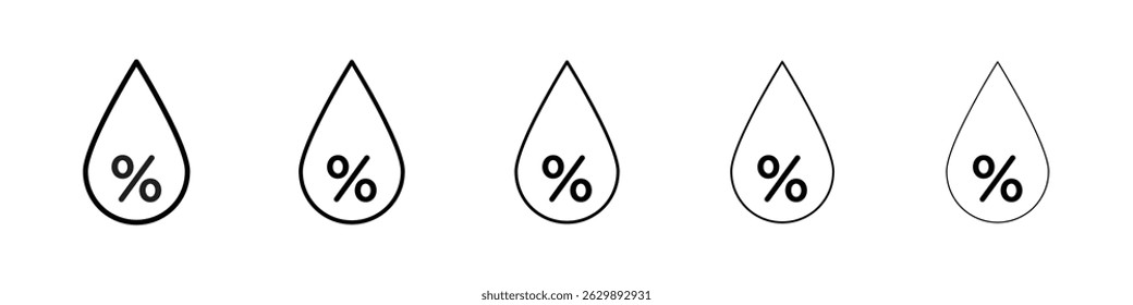 Humidity icon Simple thin line flat symbol