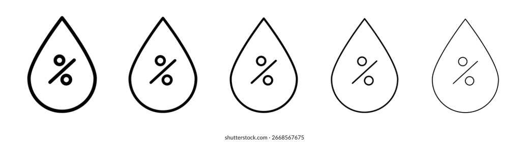 Feuchtigkeitssymbol Symbolkonzept für web design.simple line, Vektorsymbol. Logo-Illustration
