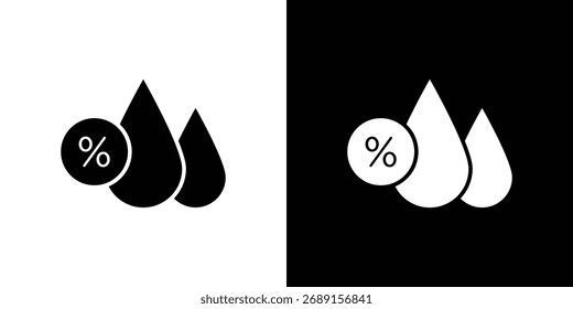 Humidity icon symbol. simple flat symbol on blank background.