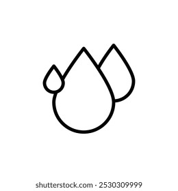 Humidity icon Thin line art isolated