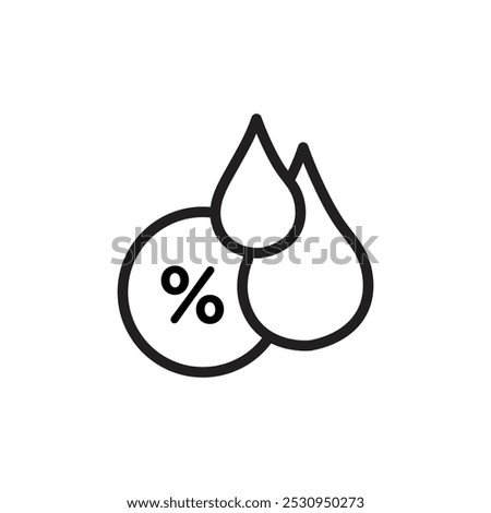 Humidity icon Thin line flat illustration