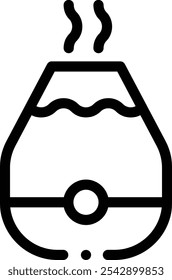 Icono de humedad. Diseño De Estilo Lineal Delgado Aislado Sobre Fondo Blanco