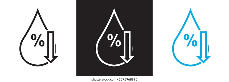 Humidity icon vector design. isolated on white and black background. vector illustration. EPS10