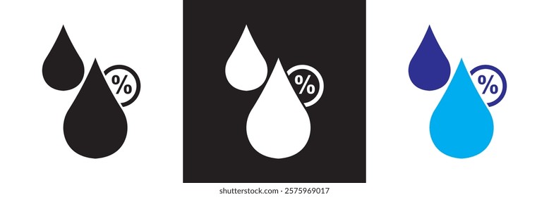 Humidity icon vector design. isolated on white and black background. vector illustration. EPS10