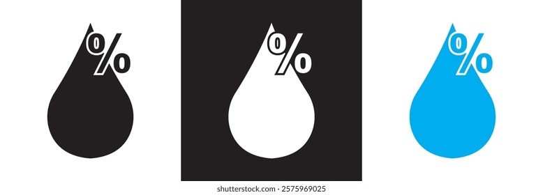 Humidity icon vector design. isolated on white and black background. vector illustration. EPS10