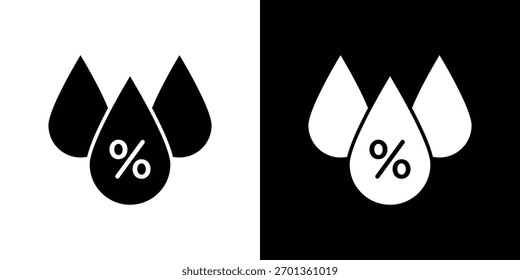 Icono de humedad. Ilustración vectorial. Diseño plano.