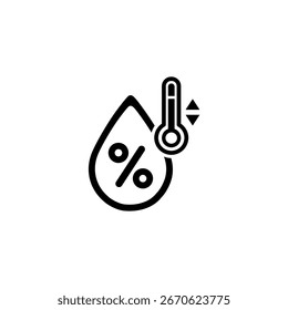 humidity icon vector or humidity sign vector isolated. For apps, websites and other about humidity product.
