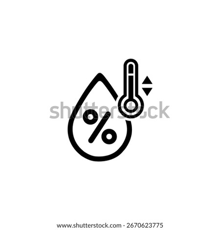 humidity icon vector or humidity sign vector isolated. For apps, websites and other about humidity product.