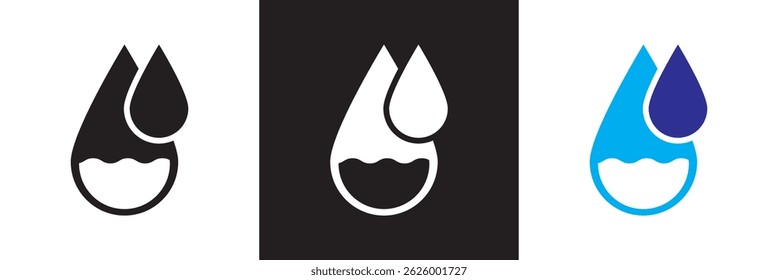 Ícone de umidade . Vetor para sites, interfaces móveis, apresentações, banner, marca visual etc. Ilustração vetorial. isolada no plano de fundo branco e preto. EPS 10