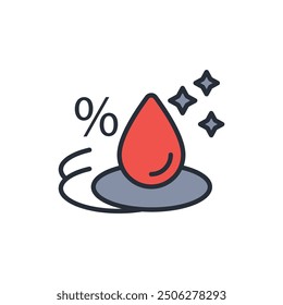 Humidity icon. vector.Editable stroke.linear style sign for use web design,logo.Symbol illustration.