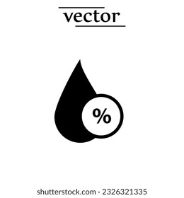 Humidity icon, Humidity weather Sensor, label illustration on white background..eps