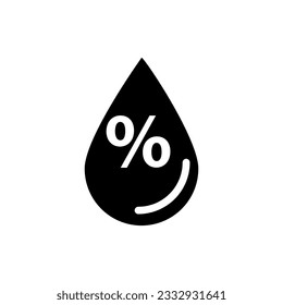 Humidity icon, Humidity weather Sensor, vector flat illustration on white backround..eps