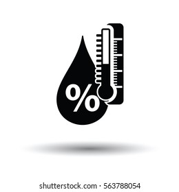 Humidity icon. White background with shadow design. Vector illustration.