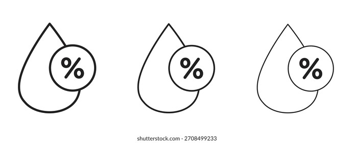 Humidity icons. Pixel perfect vector icon collection
