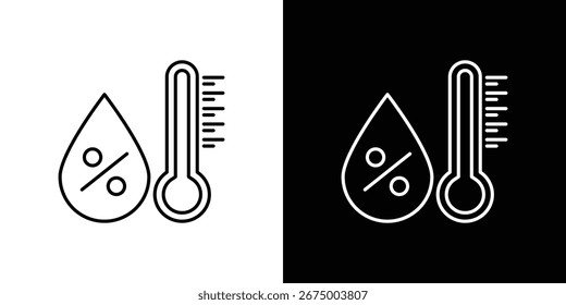 Humidity icons, vector best stroke icon EPS