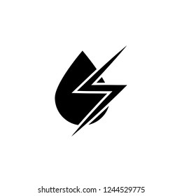 humidity, lightning icon. Simple glyph vector of weather set for UI and UX, website or mobile application